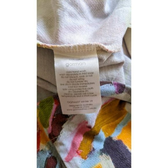 Gorman X Megan Grant Pick Up Sticks Jersey Dress Size 6 Suit 6-10 - Picture 8 of 9